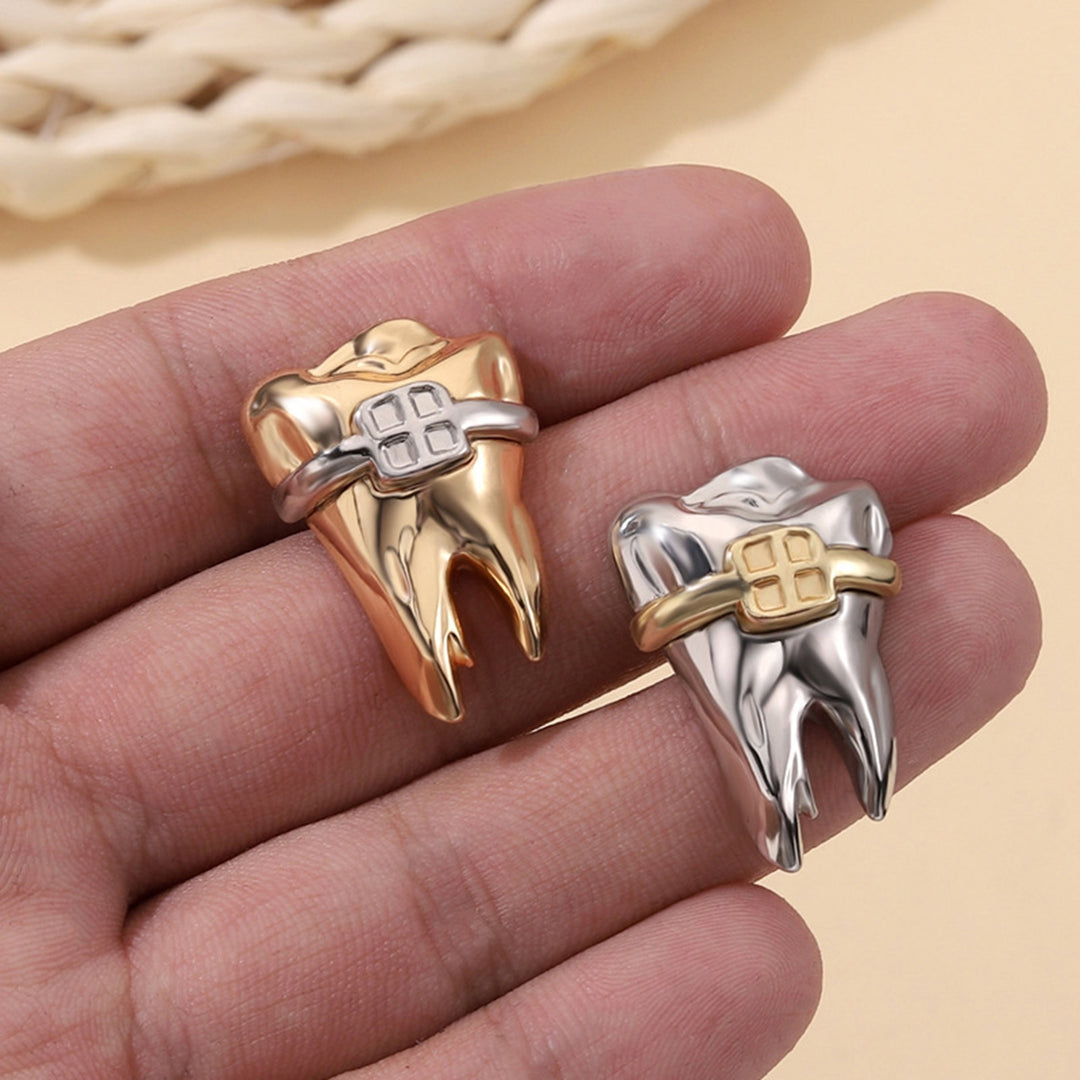 Brooch Pin Tooth Shape Brooch Pin Clothes Accessories Image 6