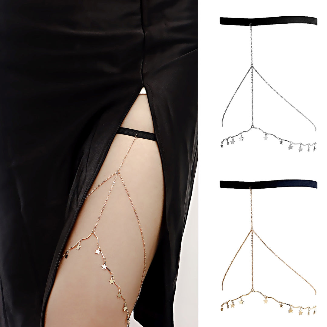 Body Chain Multilayer Adjustable Thigh Chain for Beach Image 4