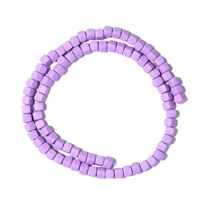 Irregular Square Soft Clay Natural Girls Bracelet Candy Color Jewelry Making Scattered Beads Strand Jewelry Accessories Image 4