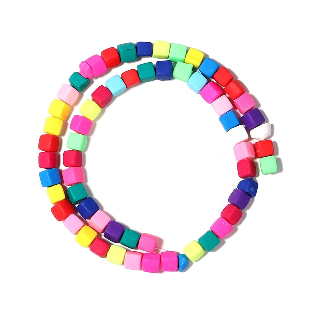 Irregular Square Soft Clay Natural Girls Bracelet Candy Color Jewelry Making Scattered Beads Strand Jewelry Accessories Image 9