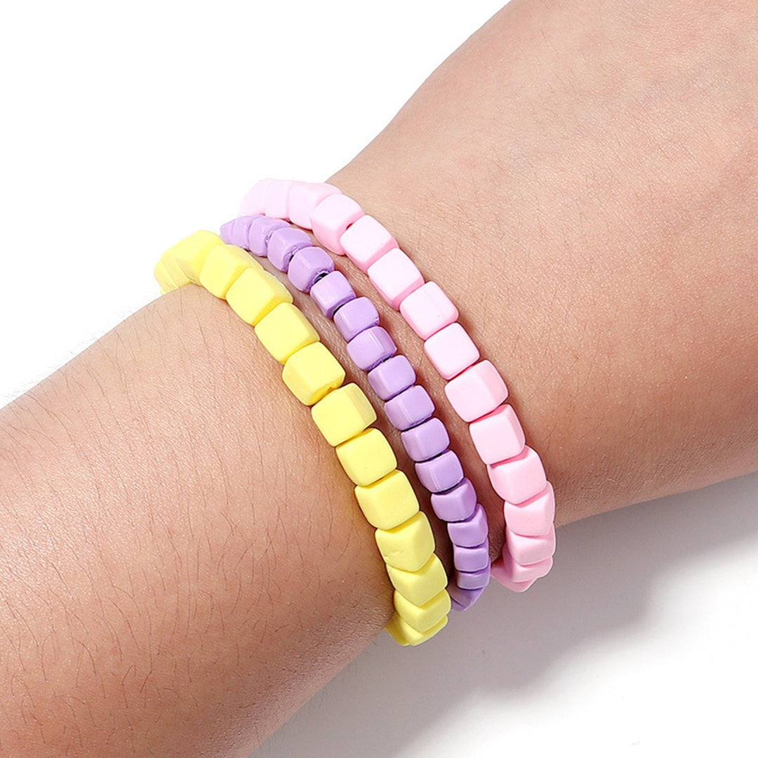 Irregular Square Soft Clay Natural Girls Bracelet Candy Color Jewelry Making Scattered Beads Strand Jewelry Accessories Image 11