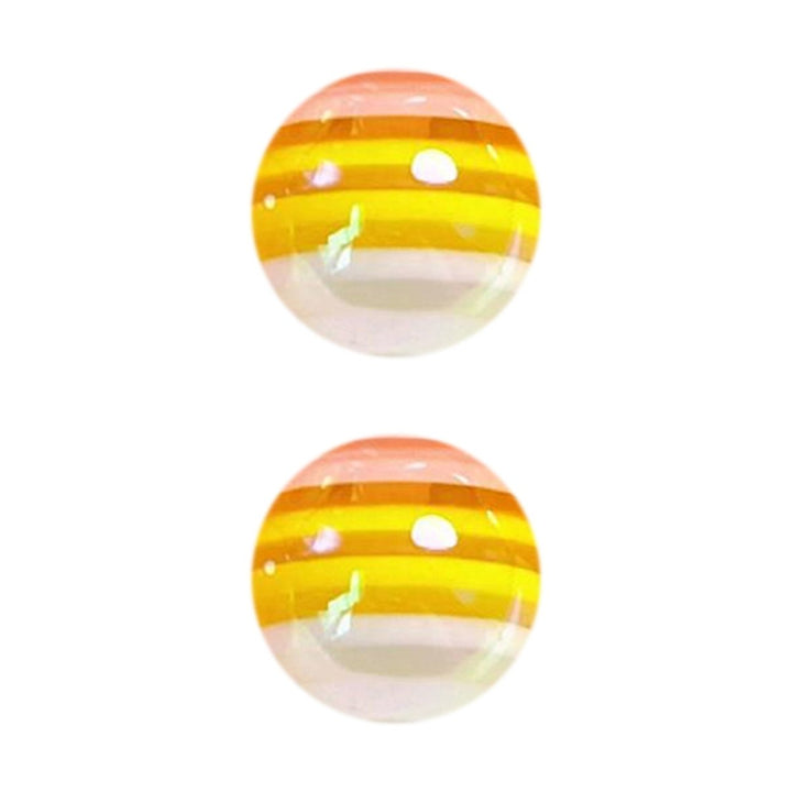 2 Pcs Beads DIY Material Striped Contrast Color Sweet Color Smooth Bracelet Necklace Artifact Material With Threading Image 3
