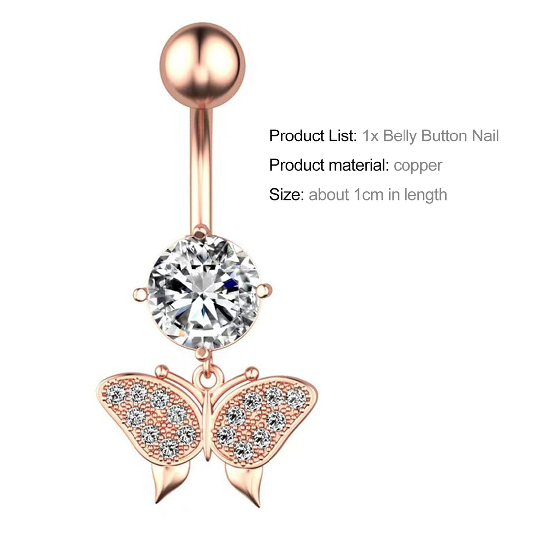 Belly Button Nail Charming Practical Bow Design High Polished Smooth Surface Piercing Navel Nail Body Jewelry Image 8