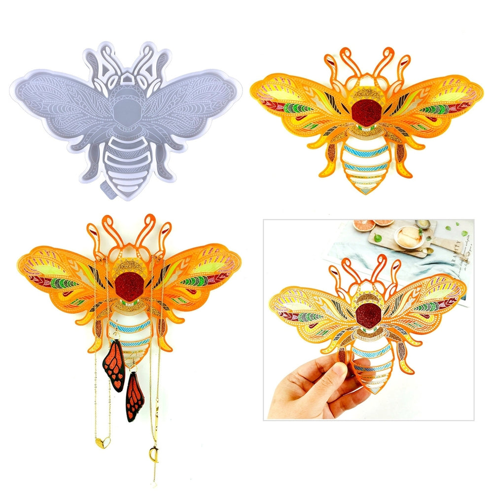 Epoxy Mold Multi-purpose Easy to Clean Non-stick DIY Decorative Bee Jewelry Pendant Epoxy Resin Mold Kids Craft Tool Image 2
