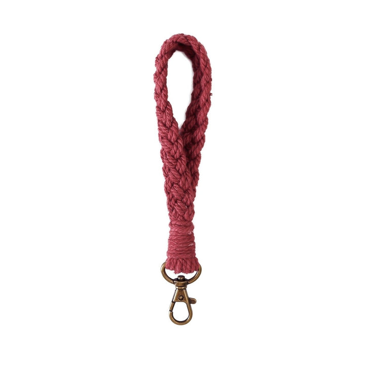 Key Fob Lanyard Handmade Knitted Pendant Non-fading Wear-resistant Ornament DIY Weaving Rope Chain Key Ring Key Image 1