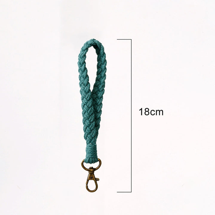 Key Fob Lanyard Handmade Knitted Pendant Non-fading Wear-resistant Ornament DIY Weaving Rope Chain Key Ring Key Image 12