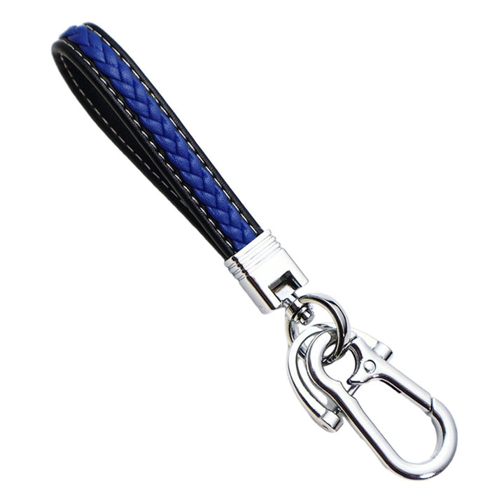 Modern Braided Microfiber Faux Leather Lanyard Car Keychain Black Buckle DIY Car Key Ring Fashion Accessories Image 4