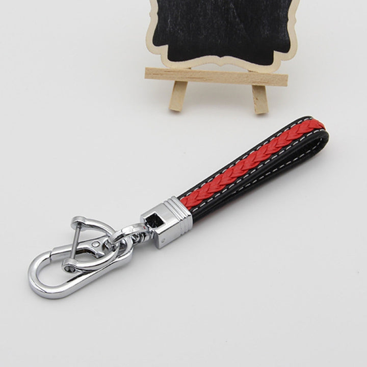 Modern Braided Microfiber Faux Leather Lanyard Car Keychain Black Buckle DIY Car Key Ring Fashion Accessories Image 12