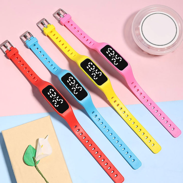 Children Watch Colorful Cute Style Daily Wear LED Display Screen Fashion Time Wristwatch for Kids Image 1