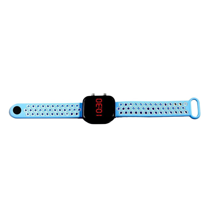 Electronic Watch LED Display Square PVC Button Soft Silicone Band Waterproof Adjustable Men Women Students Watch Daily Image 1