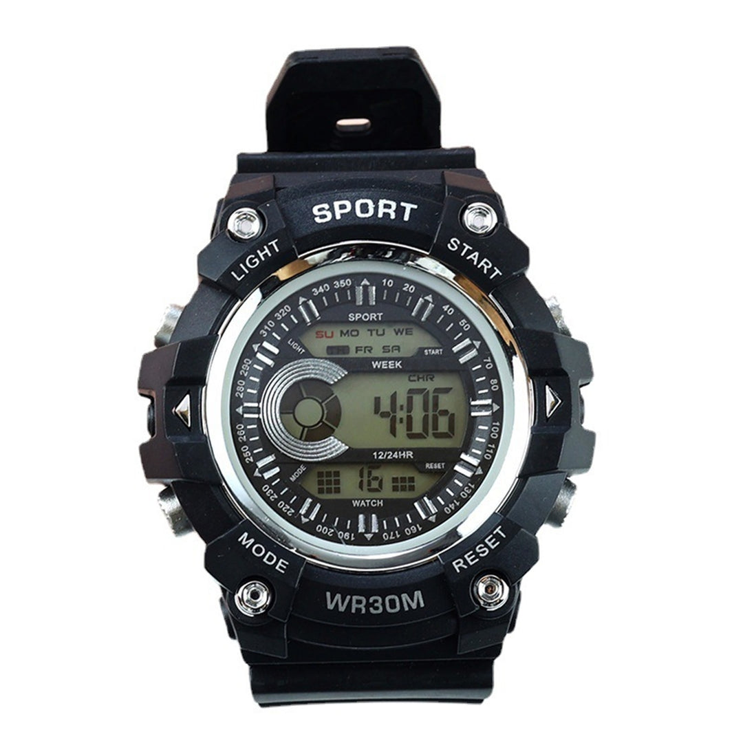 Sports Watch Night Luminous LCD Display Life Waterproof Cool Sweatproof Battery Powered Boys Girls Students Electronic Image 2