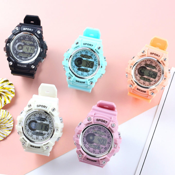 Sports Watch Night Luminous LCD Display Life Waterproof Cool Sweatproof Battery Powered Boys Girls Students Electronic Image 8