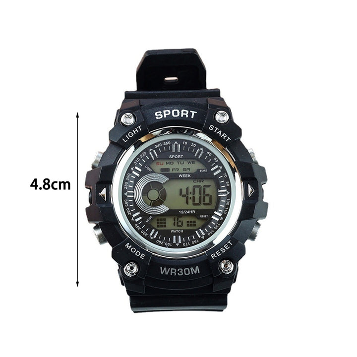 Sports Watch Night Luminous LCD Display Life Waterproof Cool Sweatproof Battery Powered Boys Girls Students Electronic Image 10