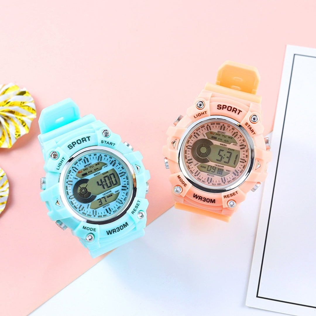 Sports Watch Night Luminous LCD Display Life Waterproof Cool Sweatproof Battery Powered Boys Girls Students Electronic Image 11