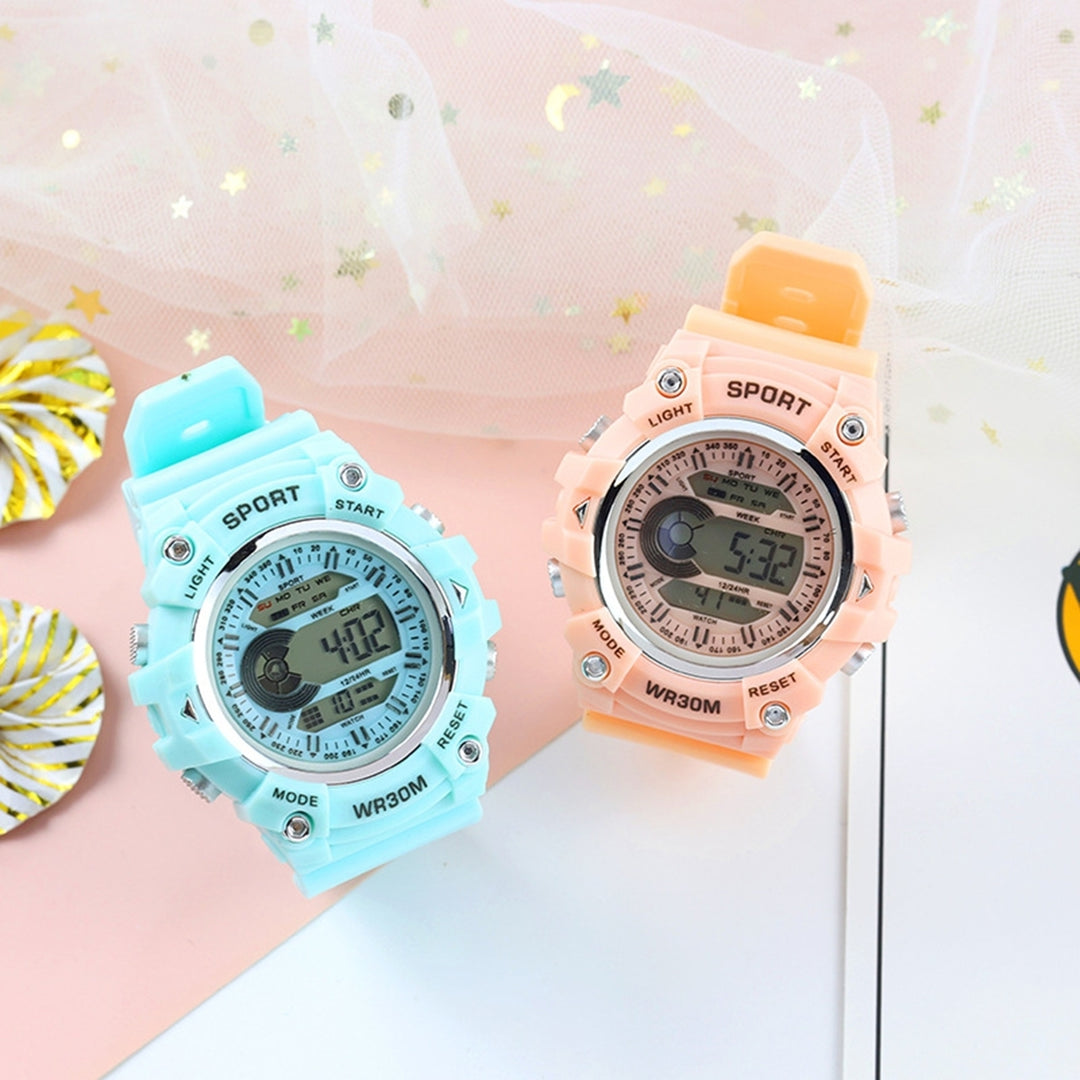 Sports Watch Night Luminous LCD Display Life Waterproof Cool Sweatproof Battery Powered Boys Girls Students Electronic Image 12