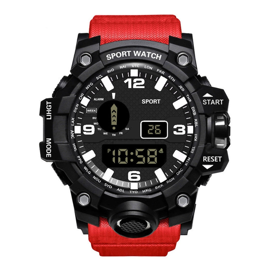 Digital Watch Week Display Date Precise Portable LED Stopwatch Sports Wristwatch for Fitness Image 3