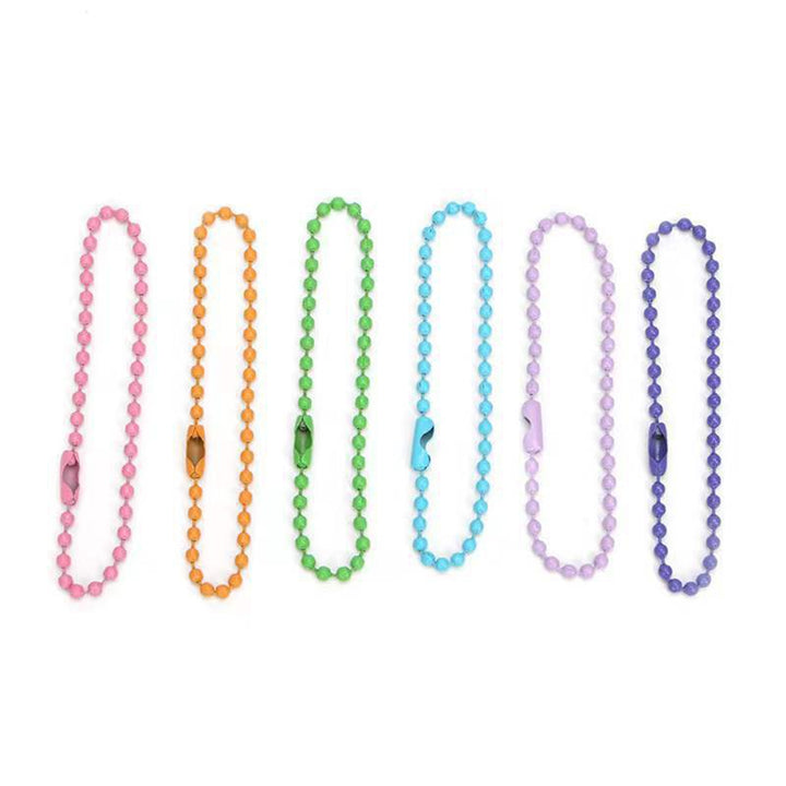 10Pcs Ball Bead Chains Colorful Metal Chain Necklace Jewelry DIY Making Accessories 15cm Length Doll Pendant Keychain Image 10