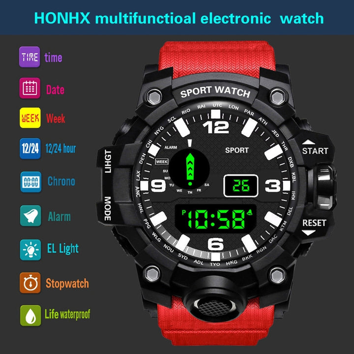 Digital Watch Week Display Date Precise Portable LED Stopwatch Sports Wristwatch for Fitness Image 11