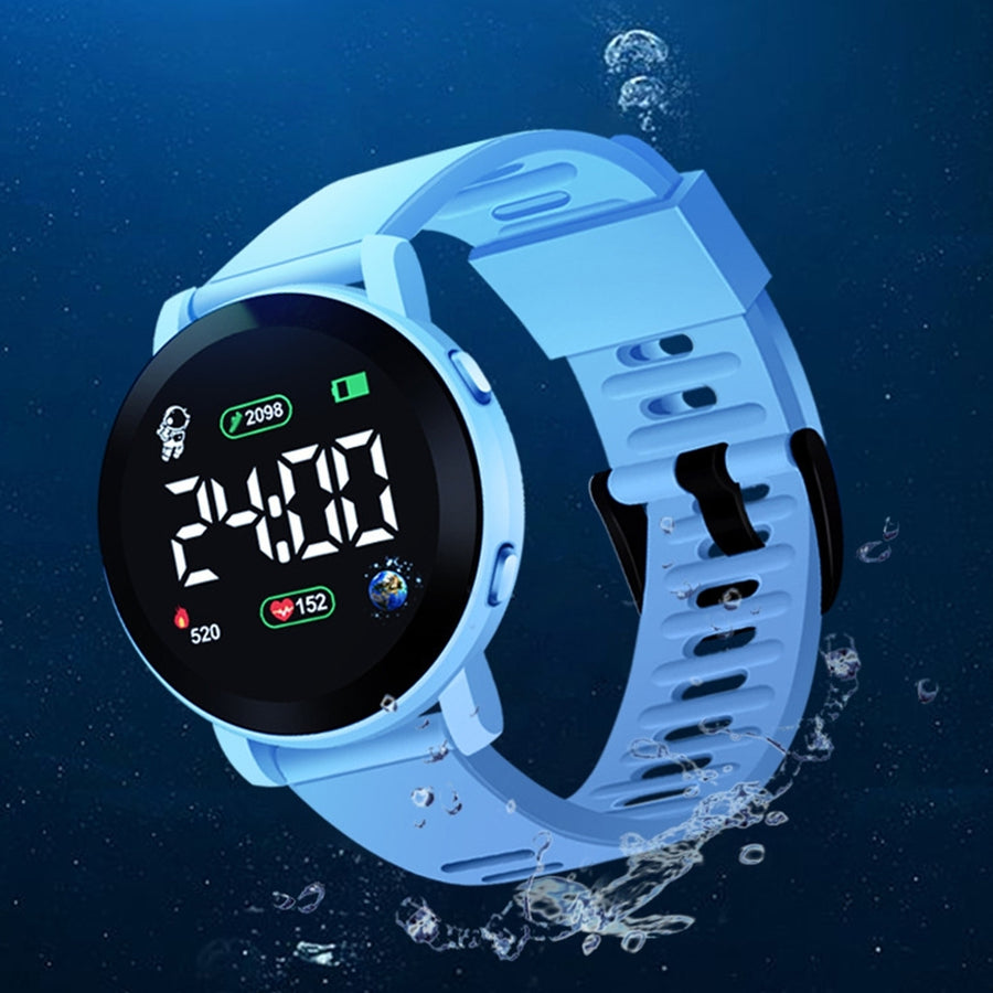 Student Watch LED Display Electronic Watch for Outdoor Image 1