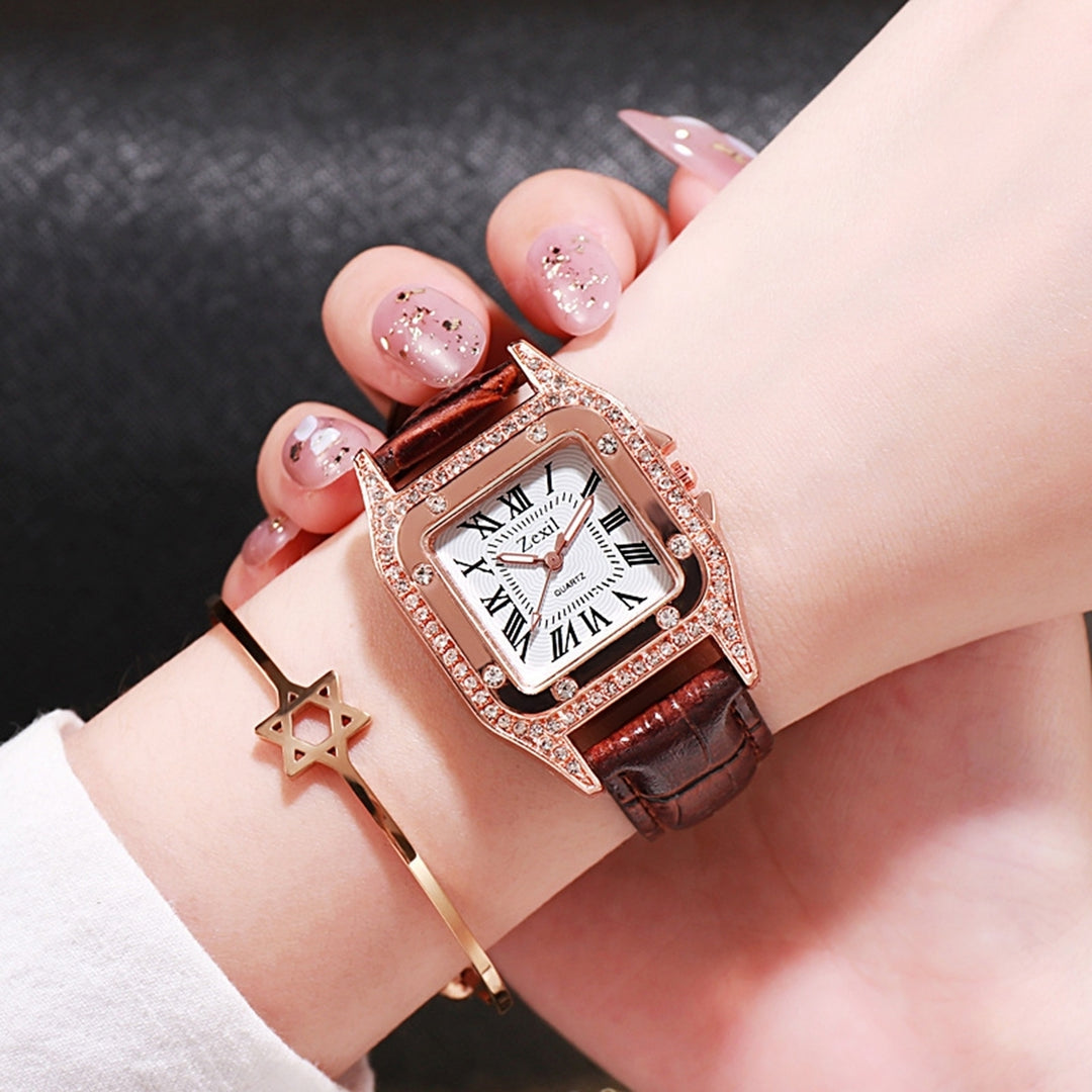 Women Watch Square Dial Wrist Watch for Daily Image 8