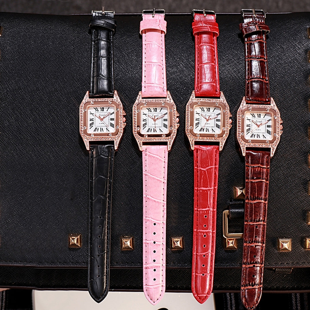 Women Watch Square Dial Wrist Watch for Daily Image 10