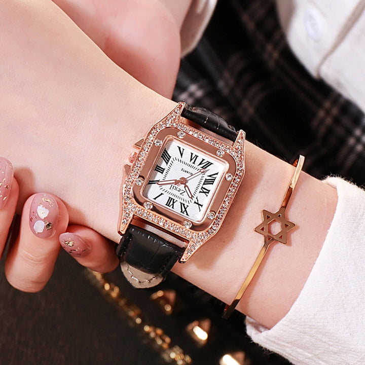 Women Watch Square Dial Wrist Watch for Daily Image 12