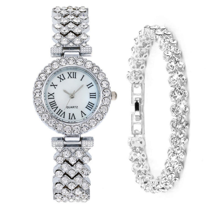 2Pcs/Set Women Watch Jewelry Fashion Accessories Image 1