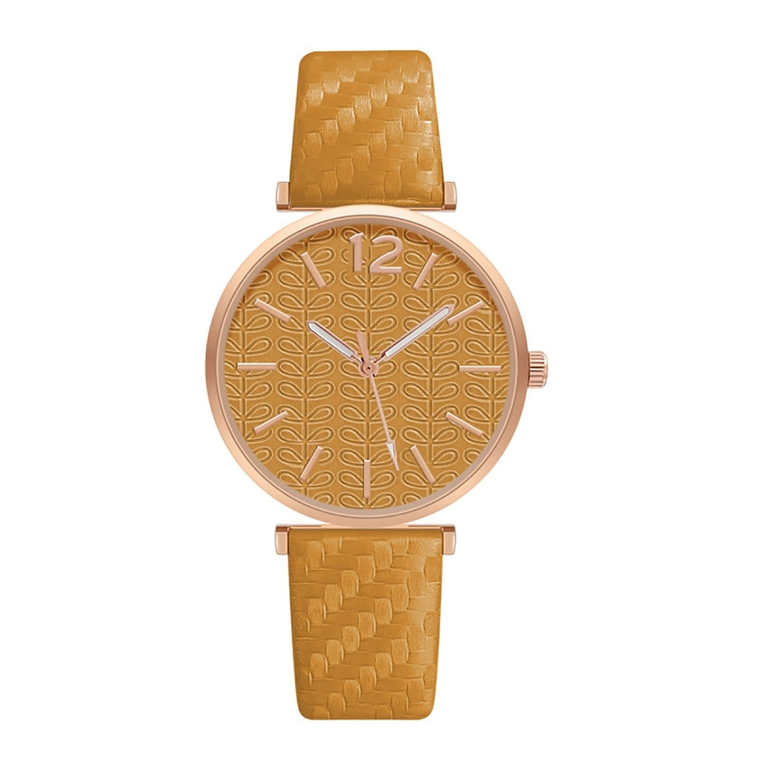 Quartz Watch Faux Leather Watch Jewelry Accessories Image 4