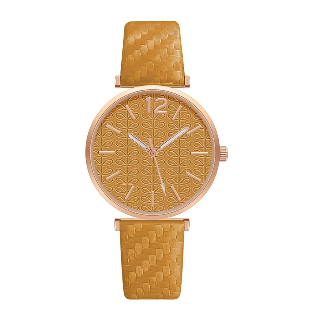 Quartz Watch Faux Leather Watch Jewelry Accessories Image 1