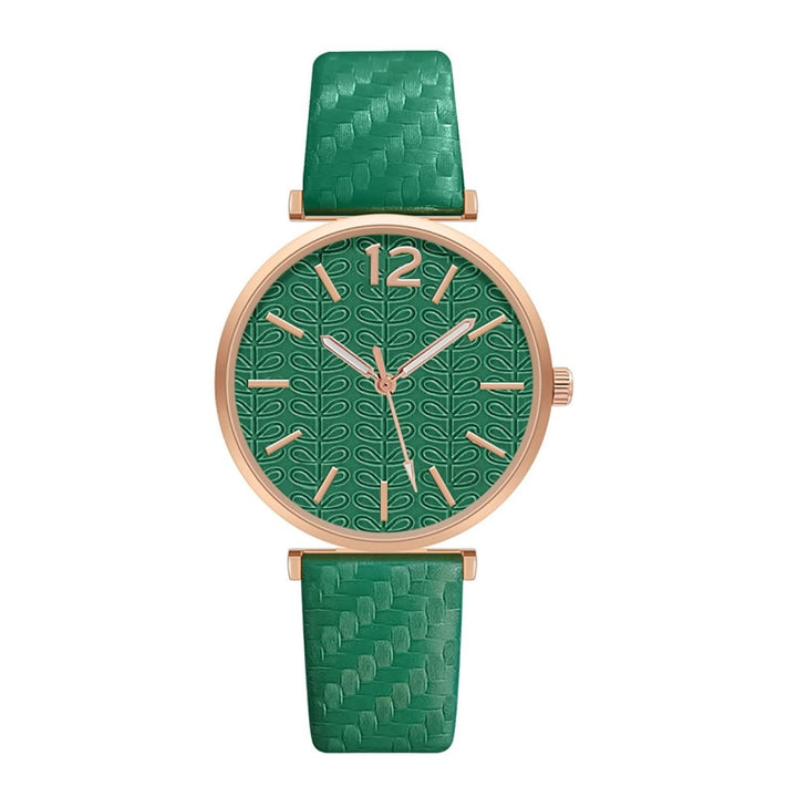 Quartz Watch Faux Leather Watch Jewelry Accessories Image 6