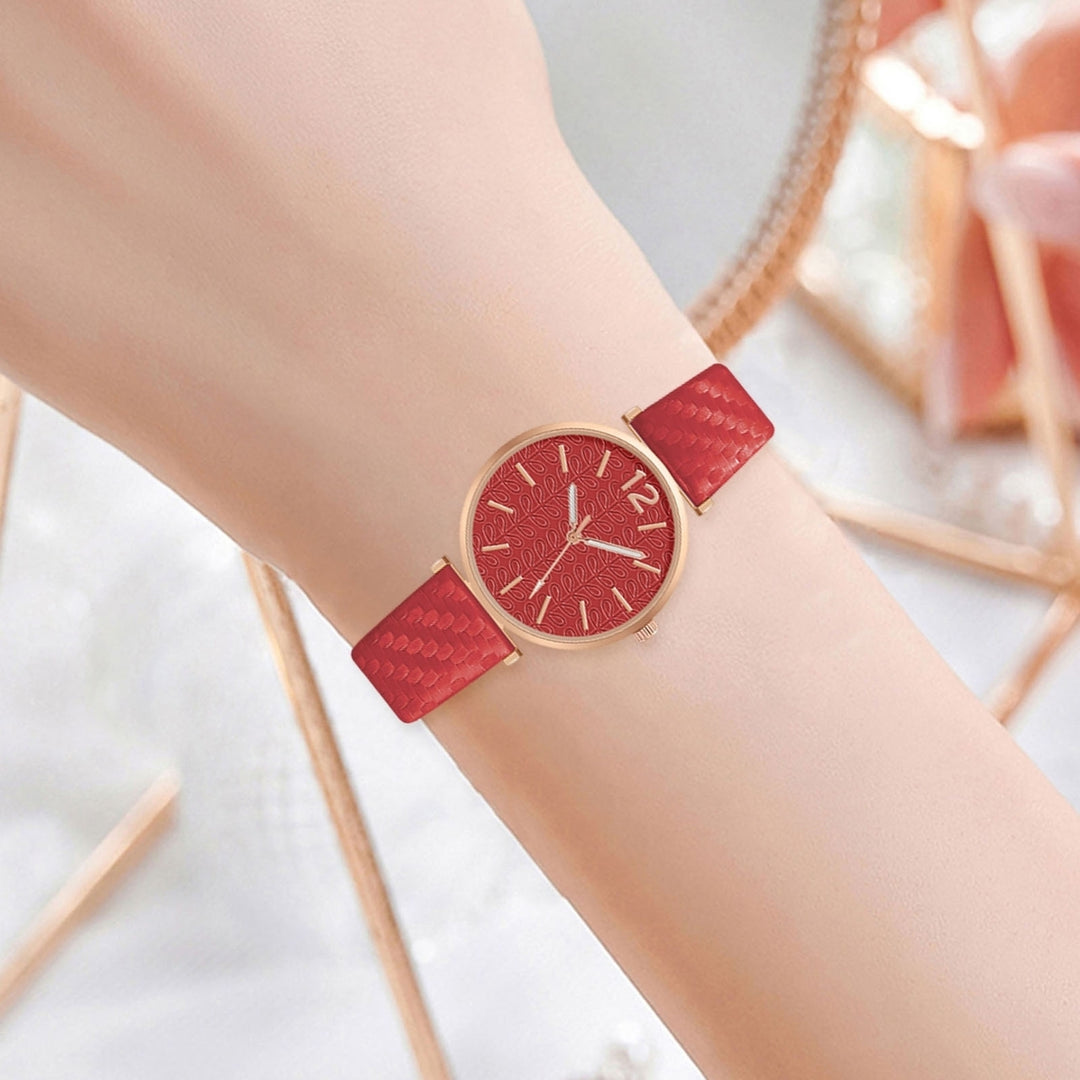 Quartz Watch Faux Leather Watch Jewelry Accessories Image 10