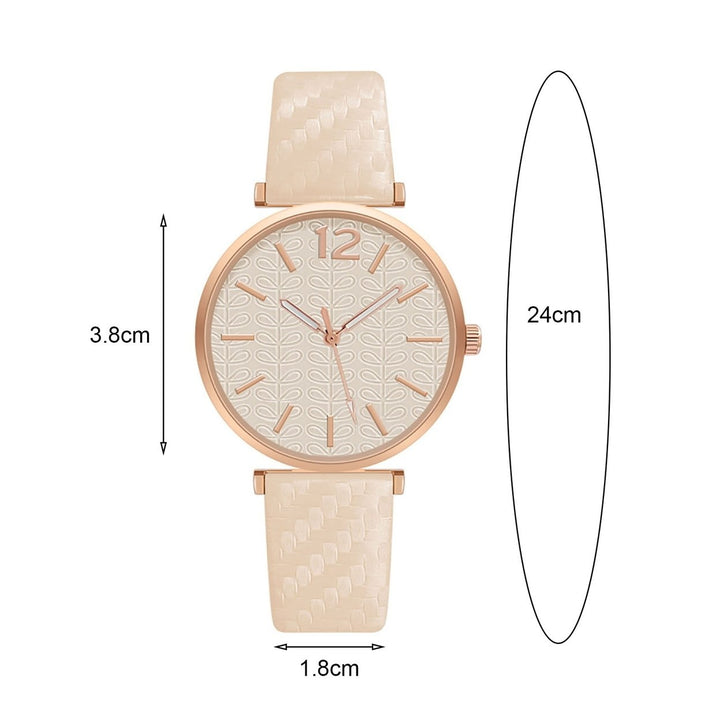 Quartz Watch Faux Leather Watch Jewelry Accessories Image 12