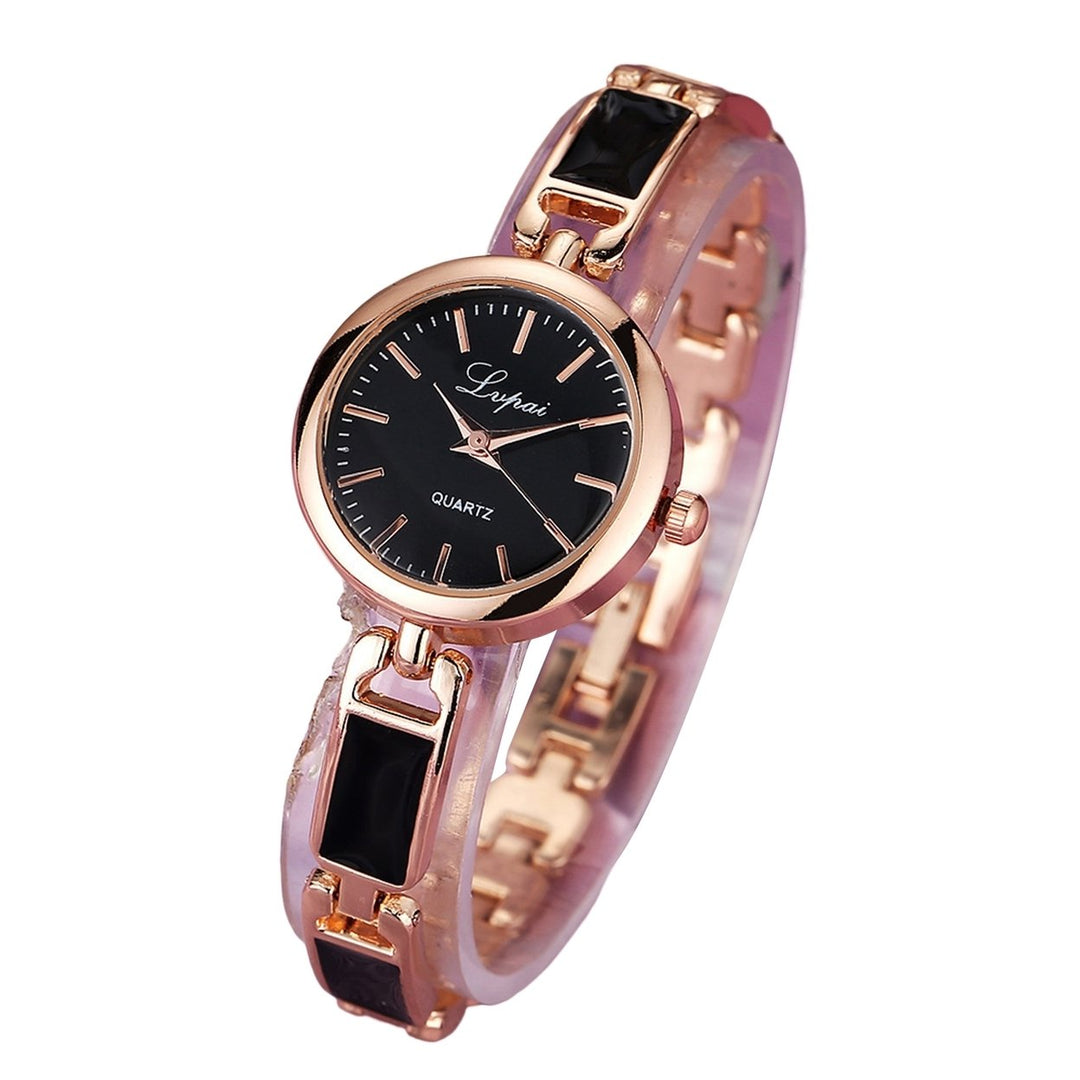 Women Bracelet Watch Round 3 Hand Quartz Movement Elegant Gift Fashion Jewelry Ladies Girls Dress Wristwatch Daily Wear Image 1