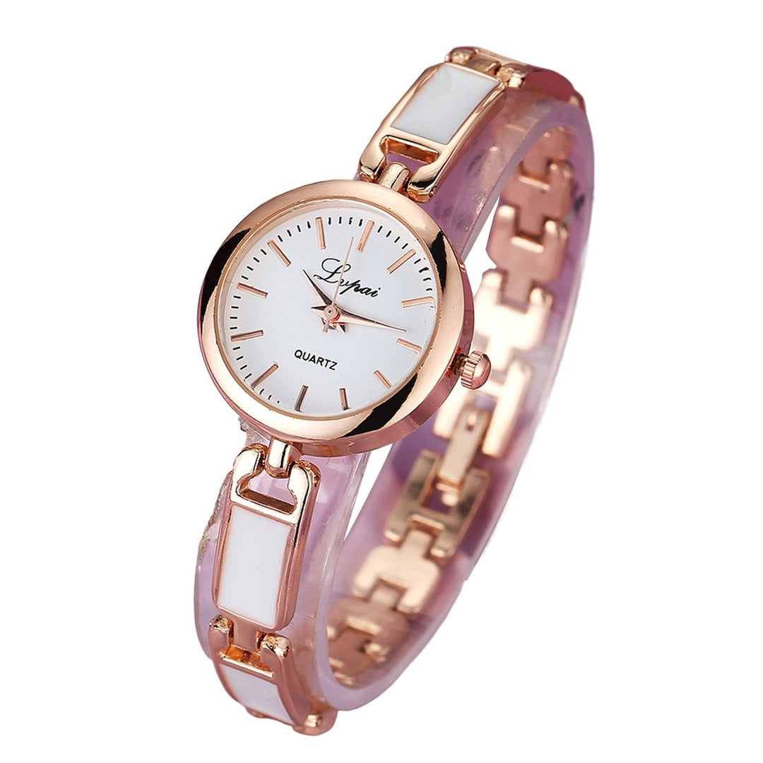 Women Bracelet Watch Round 3 Hand Quartz Movement Elegant Gift Fashion Jewelry Ladies Girls Dress Wristwatch Daily Wear Image 4