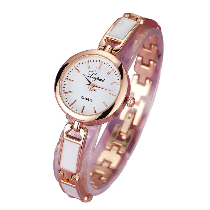 Women Bracelet Watch Round 3 Hand Quartz Movement Elegant Gift Fashion Jewelry Ladies Girls Dress Wristwatch Daily Wear Image 4