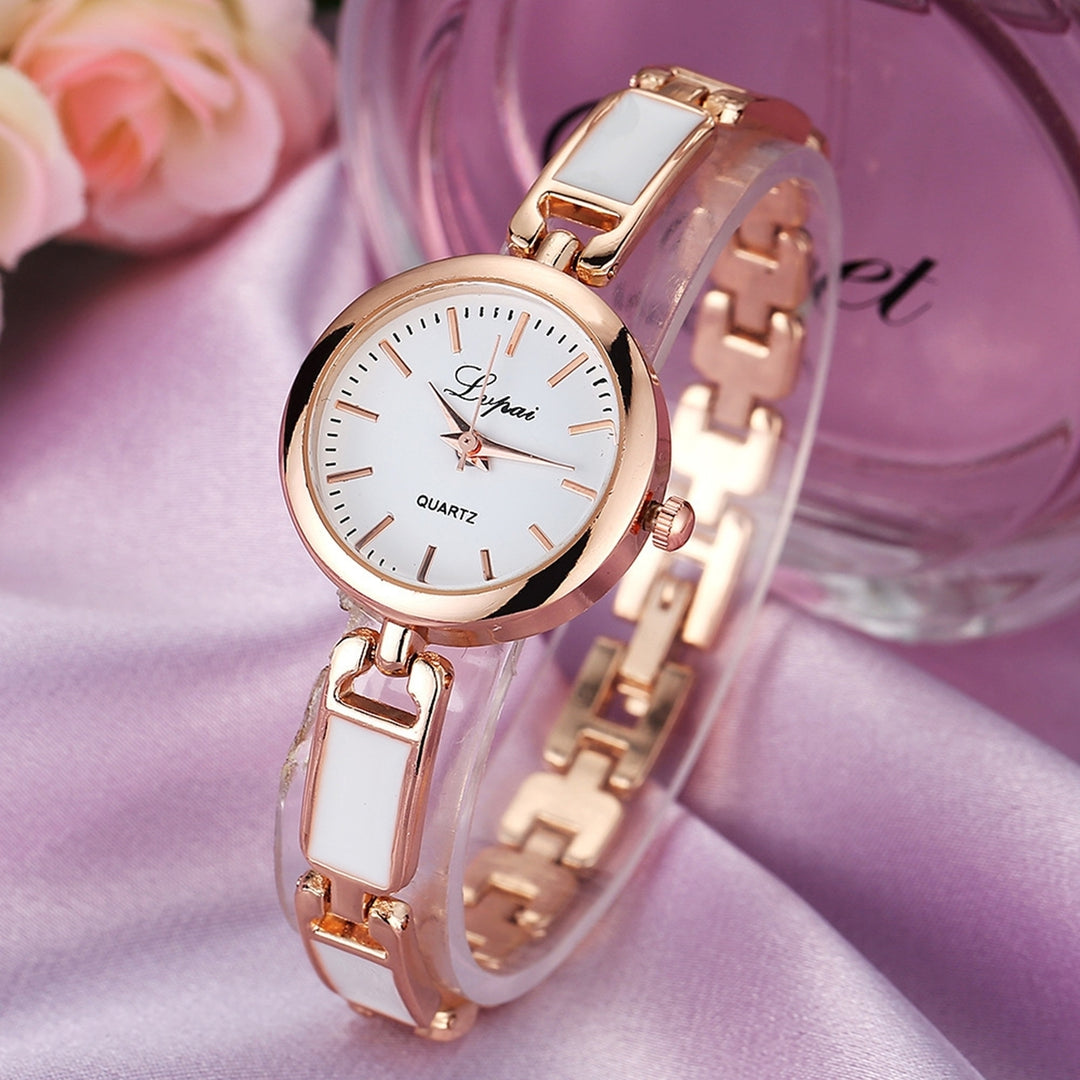 Women Bracelet Watch Round 3 Hand Quartz Movement Elegant Gift Fashion Jewelry Ladies Girls Dress Wristwatch Daily Wear Image 7