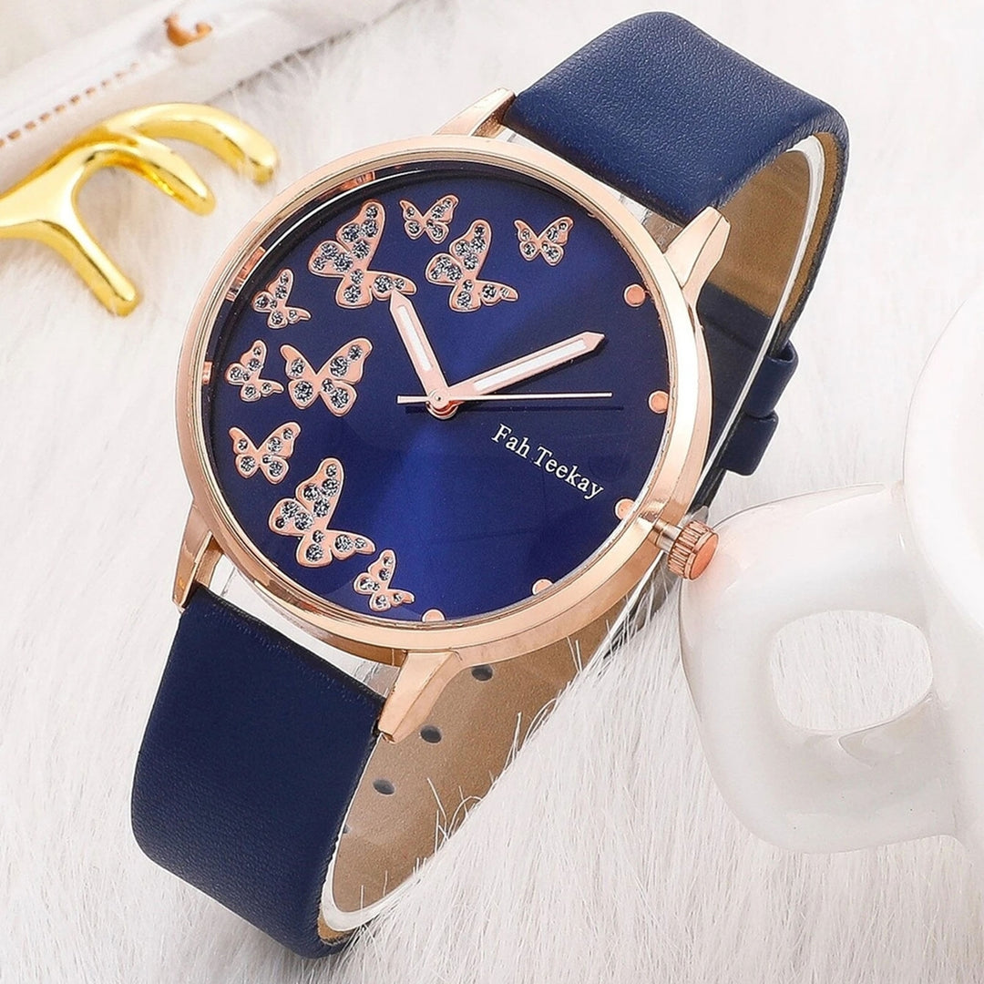 2Pcs/Set Women Watch Bracelet Set Lady Wrist Jewelry Image 8