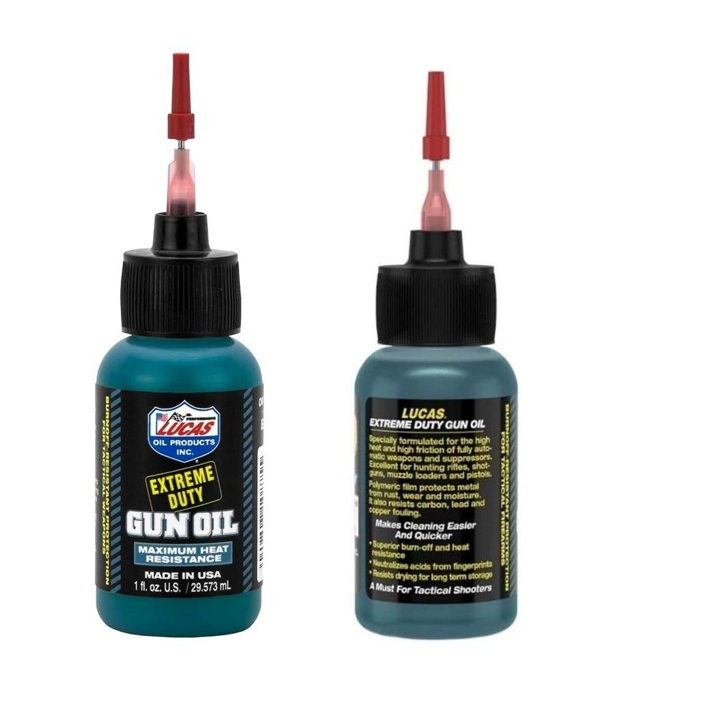 Lucas Gun Oil Extreme Duty Liquid Bore SolventLubeand PatchesCase 9mm-45 Cal Image 3