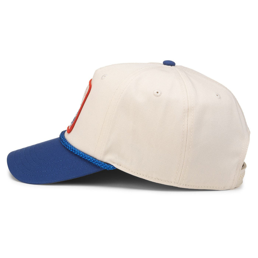 Pabst Blue Ribbon Two Tone Flat Bill Adjustable Snapback Hat Image 2