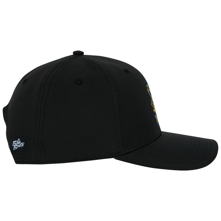 Blue Beetle Logo Elite Flex Pre-Curved Snapback Hat Image 4