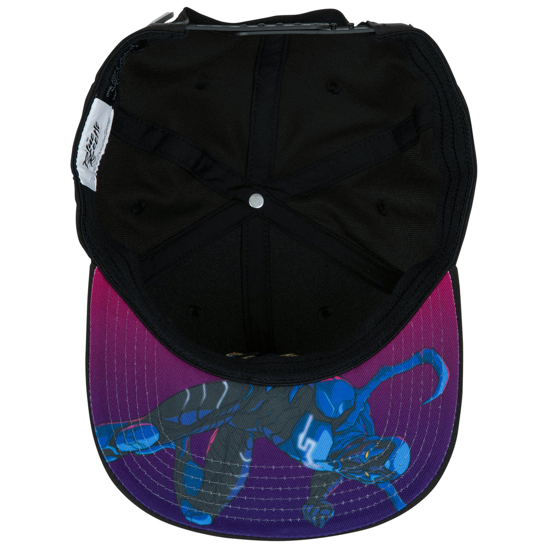 Blue Beetle Logo Elite Flex Pre-Curved Snapback Hat Image 6