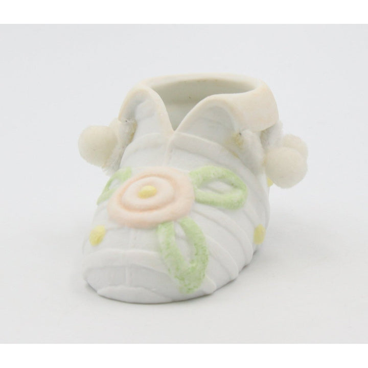 Ceramic Chenille Bootie Figurine 3.75in Nursery Image 2