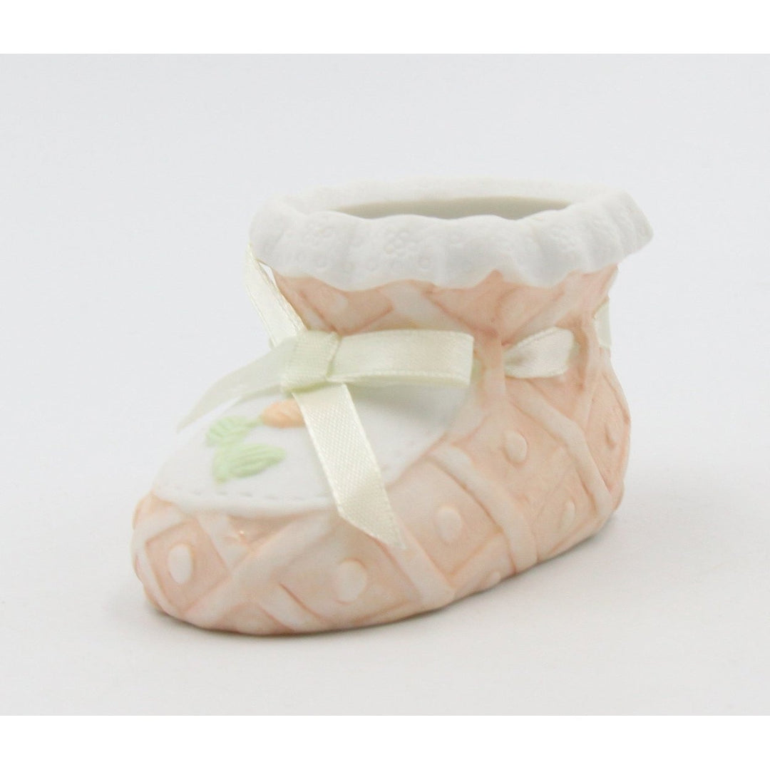 Ceramic Rose Bud Girl Bootie Figurine 3.5in Image 2