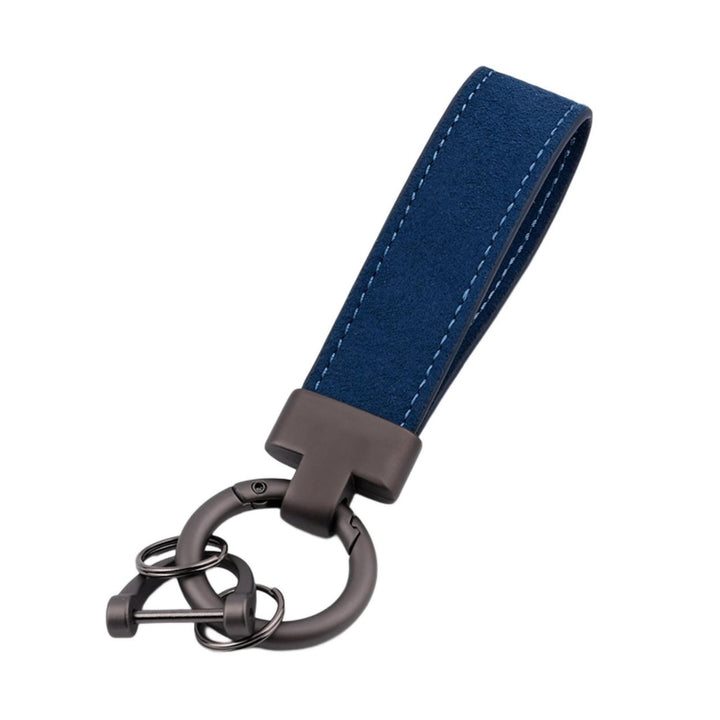 Faux Leather Car Key Chain Luxury Wristlet Strap Men Women Anti-lost Portable Backpack Ornament Faux Leather Key Ring Image 1