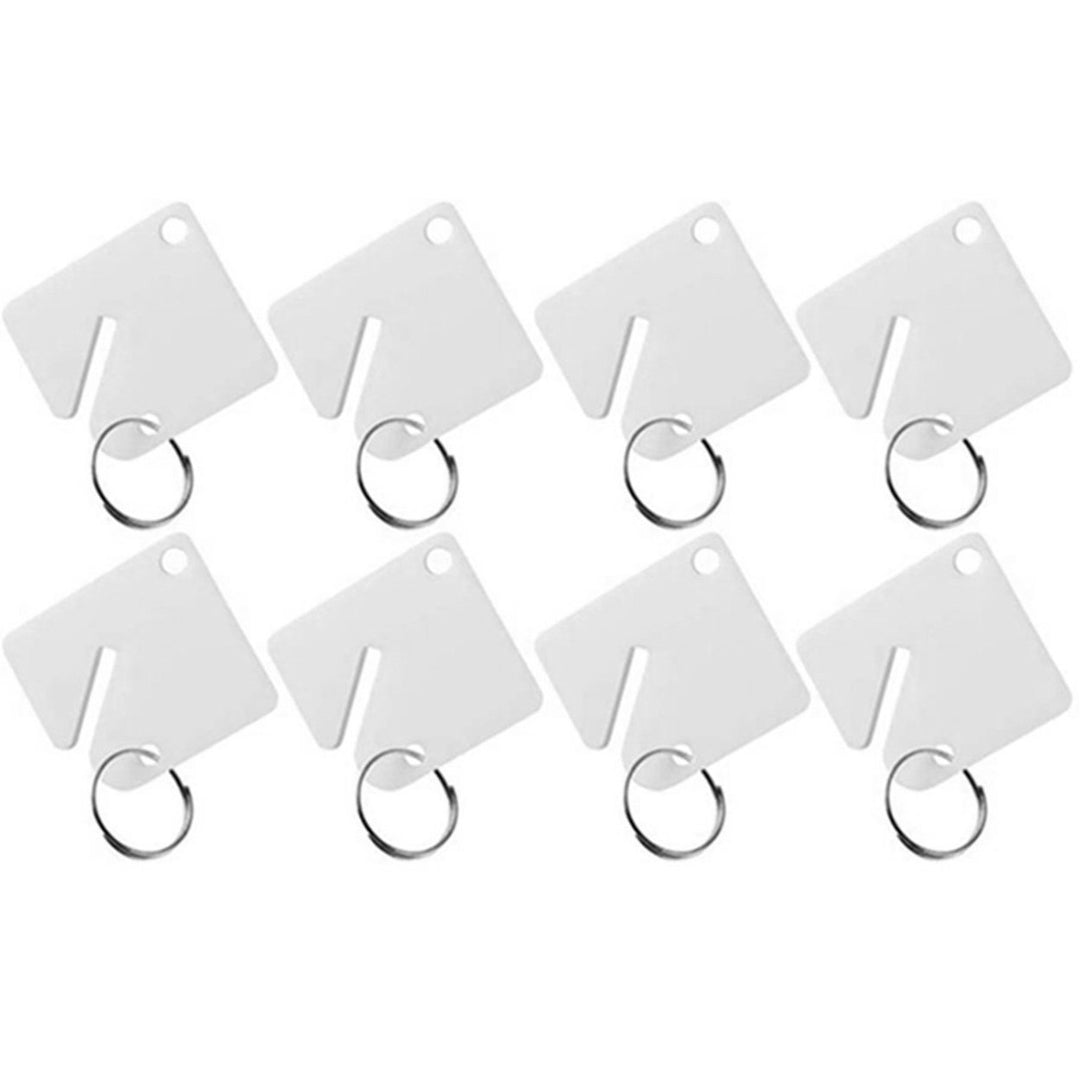 60Pcs Key Chain Tags White Writable Keys Classification Organizer Label Key Ring Holder Home Office Key Cabinet Supplies Image 1