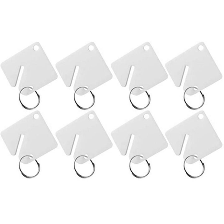 60Pcs Key Chain Tags White Writable Keys Classification Organizer Label Key Ring Holder Home Office Key Cabinet Supplies Image 1