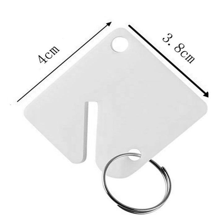 60Pcs Key Chain Tags White Writable Keys Classification Organizer Label Key Ring Holder Home Office Key Cabinet Supplies Image 7
