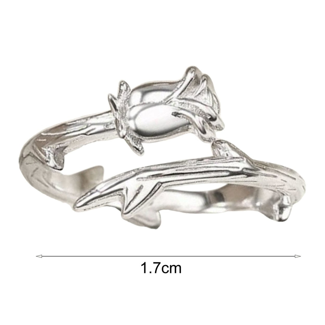 Couple Ring Silver Color Prince And Rose Adjustable Exquisite Jewelry Decoration Copper Women Men Finger Ring Valentines Image 7