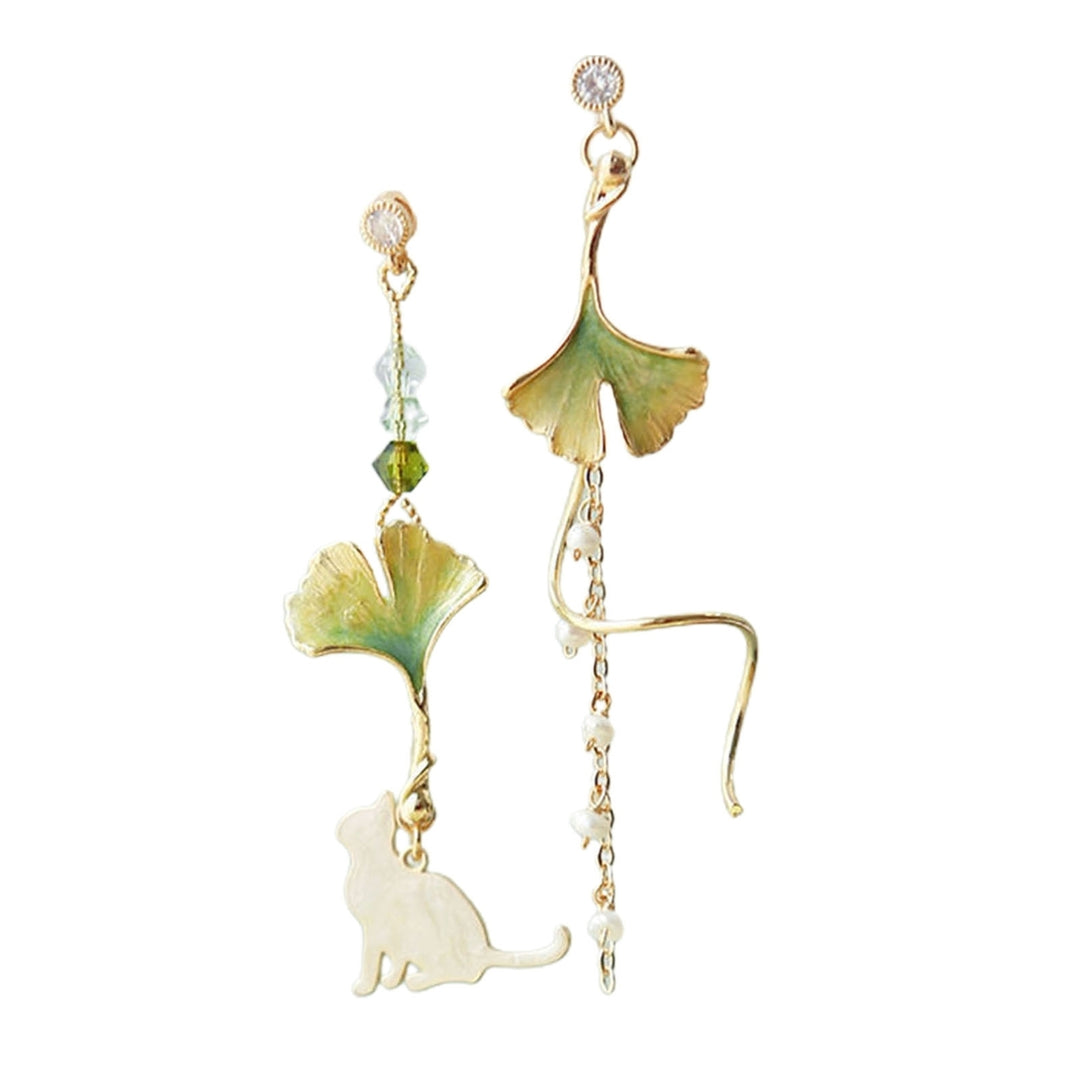 1 Pair Drop Earrings Cherry Rhinestones Jewelry Long Tassel Floral Dangle Earrings Birthday Gift Image 3