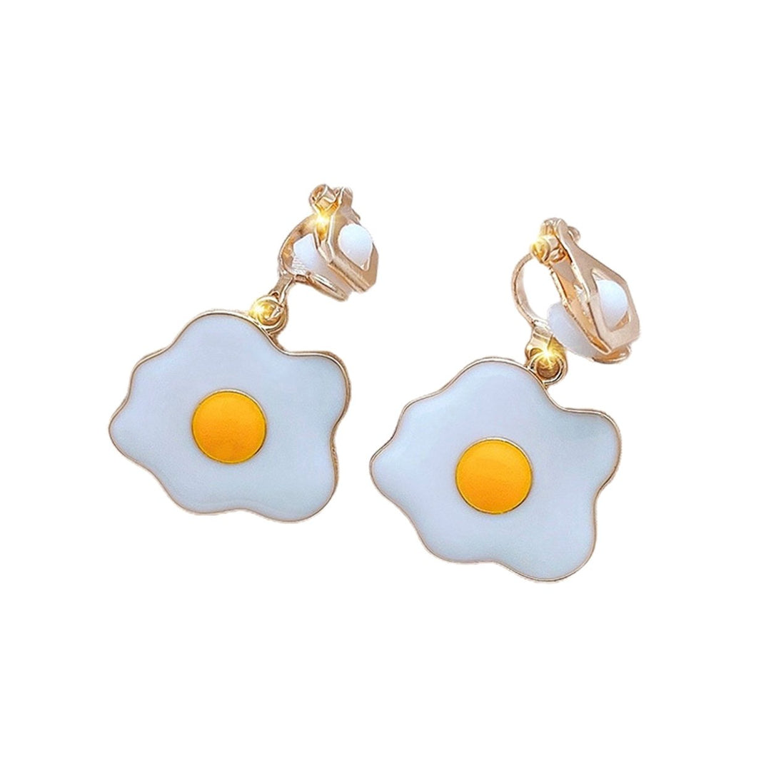 1 Pair Clip Earrings Bow Tassels Jewelry Non-piercing Rhinestones Drop Earrings Birthday Gifts Image 1